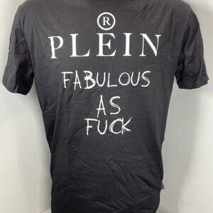 Philipp Plein Men’s “Fabulous” Graphic T-Shirt – Black, Size L